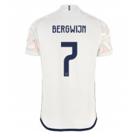 Ajax Steven Bergwijn #7 Vonkajší futbalový dres 2023-24 Krátky Rukáv